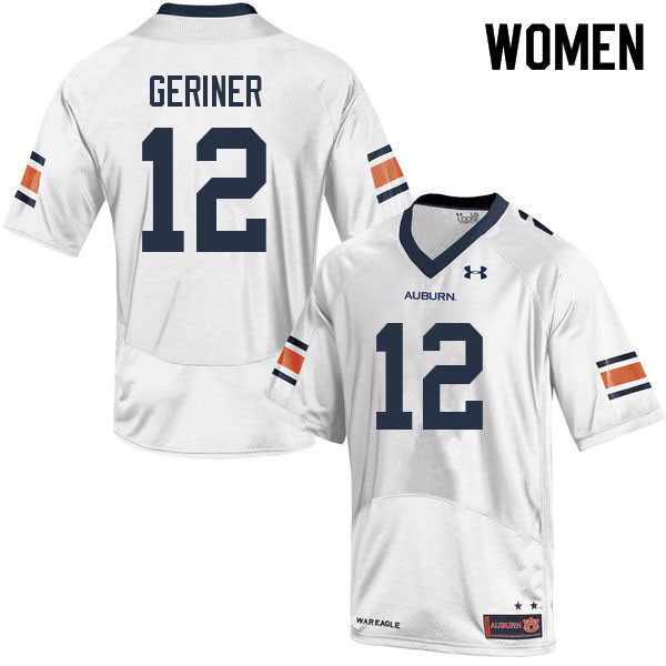Women #12 Holden Geriner Auburn Tigers College Football Jerseys Sale-White